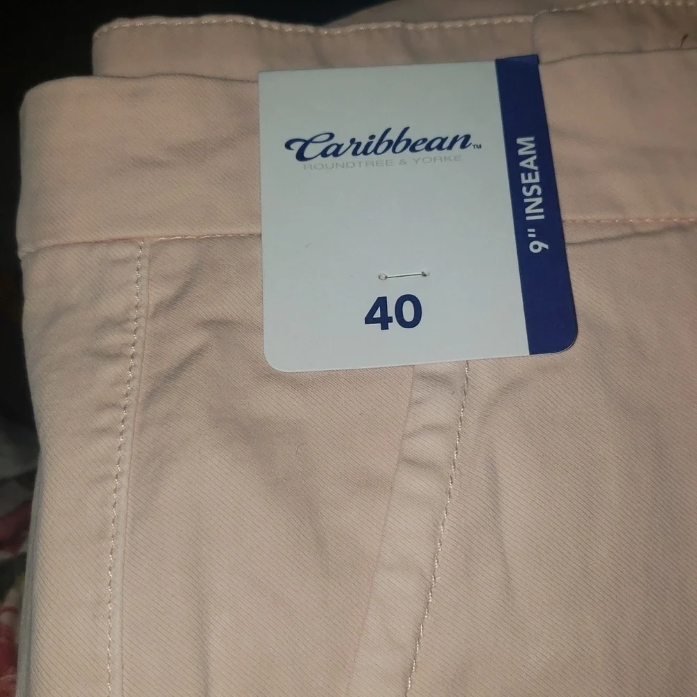 Preppy Shorts Men 40 Cotton Stretch Flat Front Yellow Travel Career Golf New